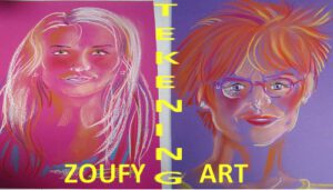 cursus portrettekenen met soft pastel krijt door Zoefy Art