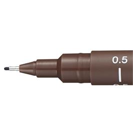 Uni PIN Watervaste Fineliner - 0.5mm SEPIA