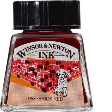 W&N Drawing ink 14ml - 040 Brick Red