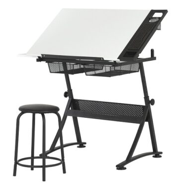 Workstation - Tekentafel zwart metaal