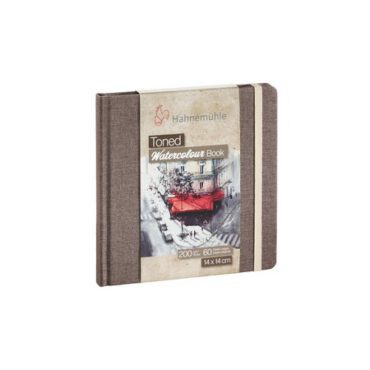 HM Toned Watercolourbook 200gram 30vel - Landscape 14x14cm Tan
