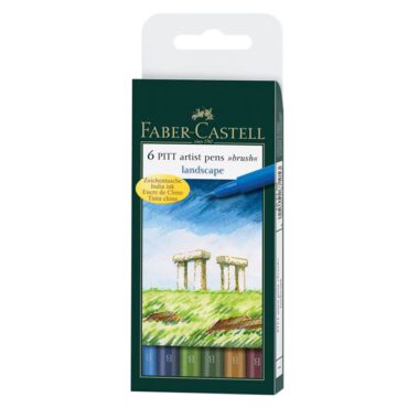 Faber Castell Pitt Artist Pen Brush - SET 6 stuks LANDSCAPE