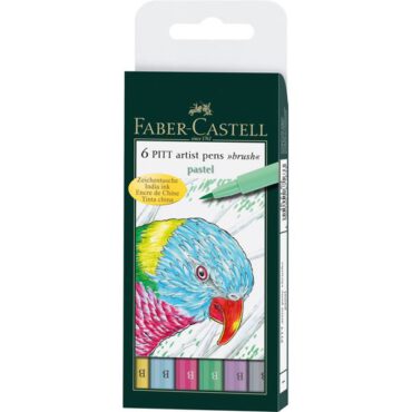 Faber Castell Pitt Artist Pen Brush - SET 6 stuks PASTEL