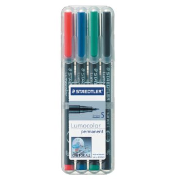 Staedtler Lumocolor permanent pen set 4 kleuren - small