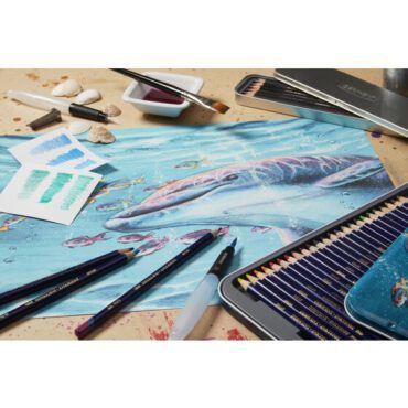 Derwent Inktense potloden - set 48 kleuren houten kist