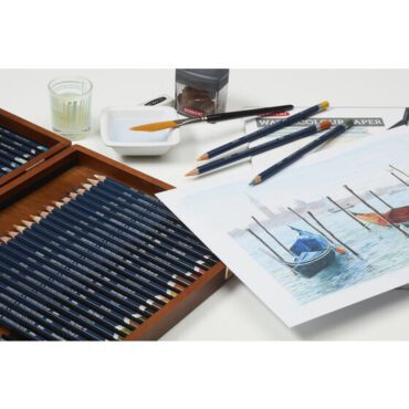 Derwent Watercolour potloden - set 48 kleuren houten kist