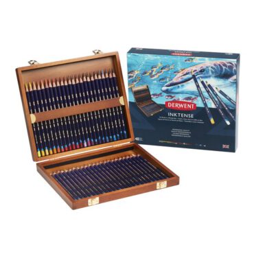 Derwent Inktense potloden - set 48 kleuren houten kist