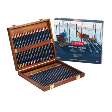 Derwent Watercolour potloden - set 48 kleuren houten kist