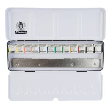 Schmincke Akademie Aquarel – SET metaal 12 halve napjes (extra)