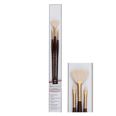 Penselen SET 3x Bristle Varkenshaar - BB-04