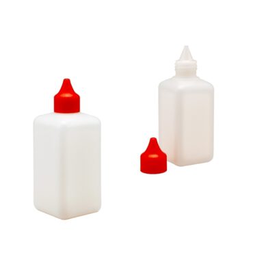 Flacon Vierkant met tuit en dop LEEG - 250ml