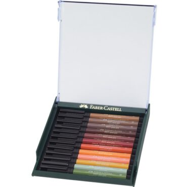 Faber Castell Pitt Artist Pen Brush - SET 12 stuks EARTH