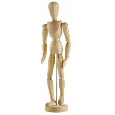 Houten ledenpop man - 30cm