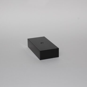Sokkel zwart marmer met gat – Rechthoek 120x60x30mm