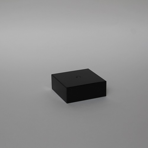 Sokkel zwart marmer met gat – Vierkant 75x75x30mm