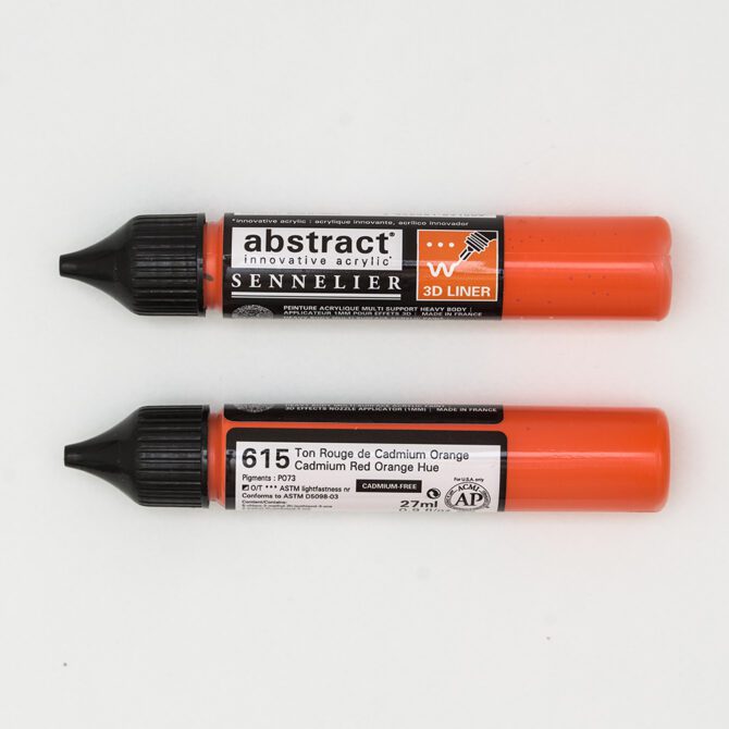 Abstract Acrylverf Sennelier - 3D Liner 615 Cadmium Rood Oranje