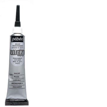Pebeo Vitrea Outliner tube 20ml - Pearl