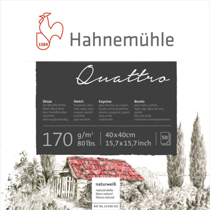 Hahnemuhl Quattro Tekenblok 170gram 50vel - 40x40cm