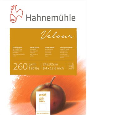 Hahnemuhle Velours Pastelpapier 260gram 10vel - Blok 24x30cm WIT