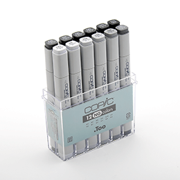 Copic marker - SET 12 Neutral Gray