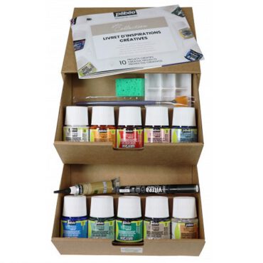 Pebeo Vitrea glasverf SET 10x45ml + Accessoires