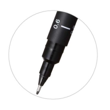 Uni PIN Watervaste Fineliner - 0.6mm ZWART