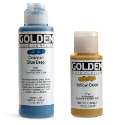 Golden Fluid acrylics