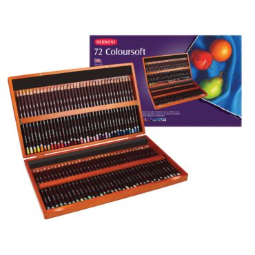 Derwent Coloursoft kleurpotloden - set 72 kleuren houten kist