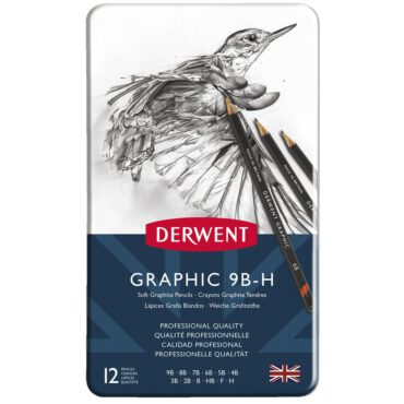 Derwent Graphic - SET 12 grafietpotloden SOFT 9B-H