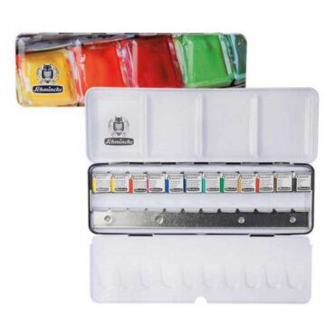 Schmincke Akademie Aquarel – SET metaal 12 halve napjes (extra)