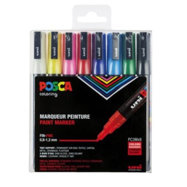 Posca Markers PC3M – SET 8 Algemene kleuren