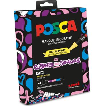 Posca PC-5M 4 x popkleuren