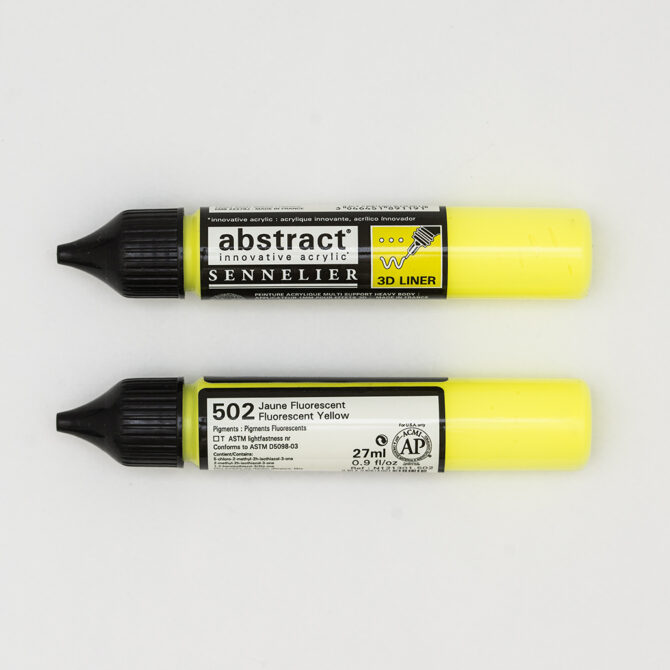 Abstract Acrylverf Sennelier - 3D Liner 502 Fluorescent Geel