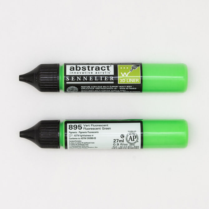 Abstract Acrylverf Sennelier - 3D Liner 895 Fluorescent Groen