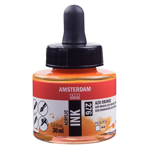 Amsterdam acryl Inkt 30ml 276 azo oranje