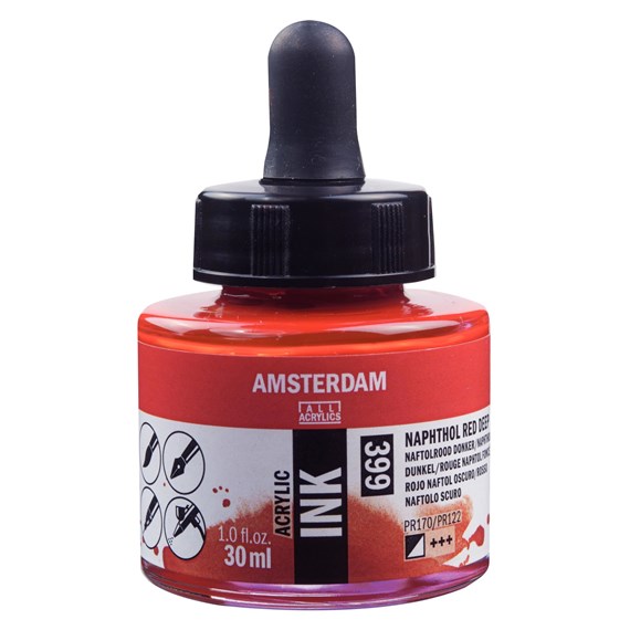 Amsterdam acryl Inkt 30ml 399 naftolrood donker