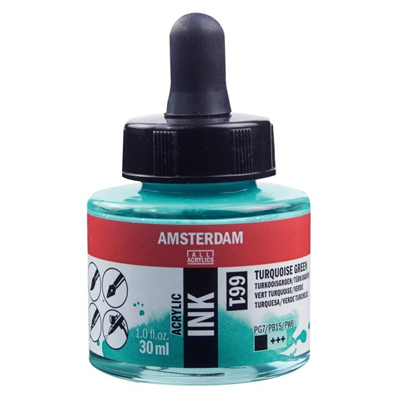 Amsterdam acryl Inkt 30ml 661 turkooisgroen