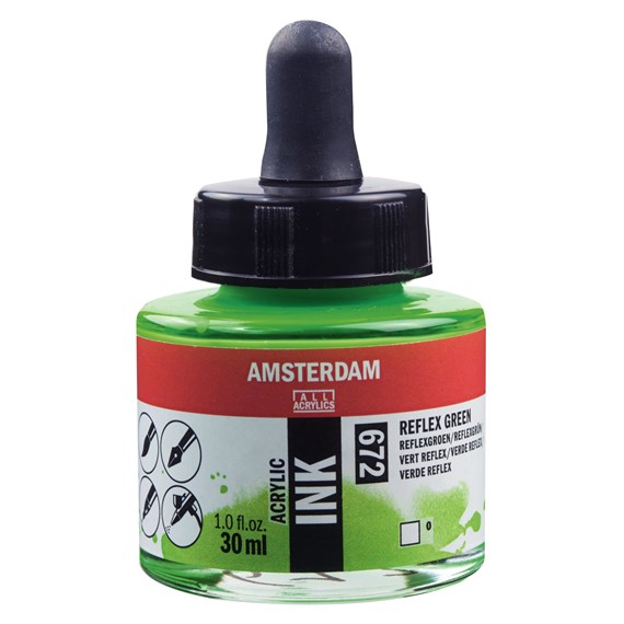 Amsterdam acryl Inkt 30ml 672 reflexgroen