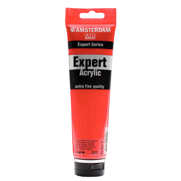 Amsterdam Expert acryl 150ml - 317 Transparantrood Middel (S3)