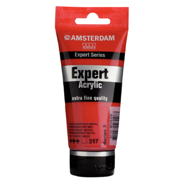 Amsterdam Expert acryl 75ml - 317 Transparantrood Middel (S3)