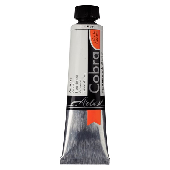 Cobra Artist Watervermengbare olieverf 40ml - 104 Zinkwit (S1)
