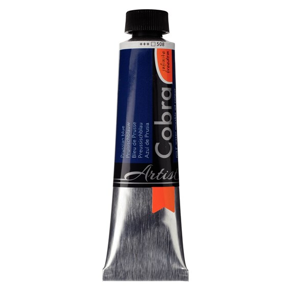 Cobra Artist Watervermengbare olieverf 40ml – 508 Pruisischblauw (S3)
