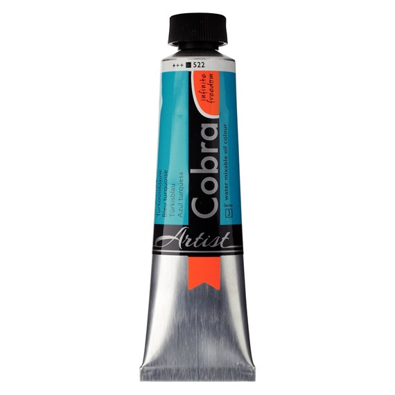 Cobra Artist Watervermengbare olieverf 40ml – 522 Turkooisblauw (S3)