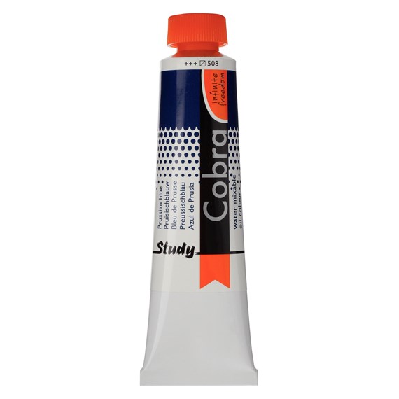 Cobra Study Watervermengbare olieverf 40ml – 508 Pruisischblauw