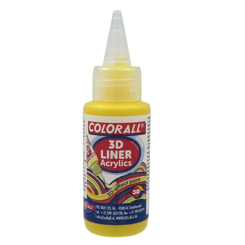 Colorall Acrylic 3D-liner 50ml - 30 Geel