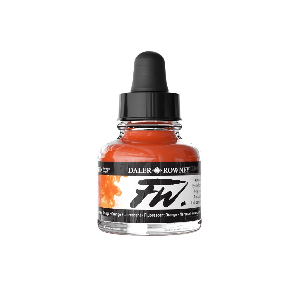 FW Artist Acrylinkt 29,5ml - no.653 Fluorescent Orange