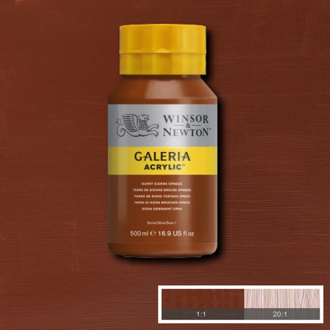 Galeria acrylverf Pot 500ml - no.077 Burnt Sienna Opaque