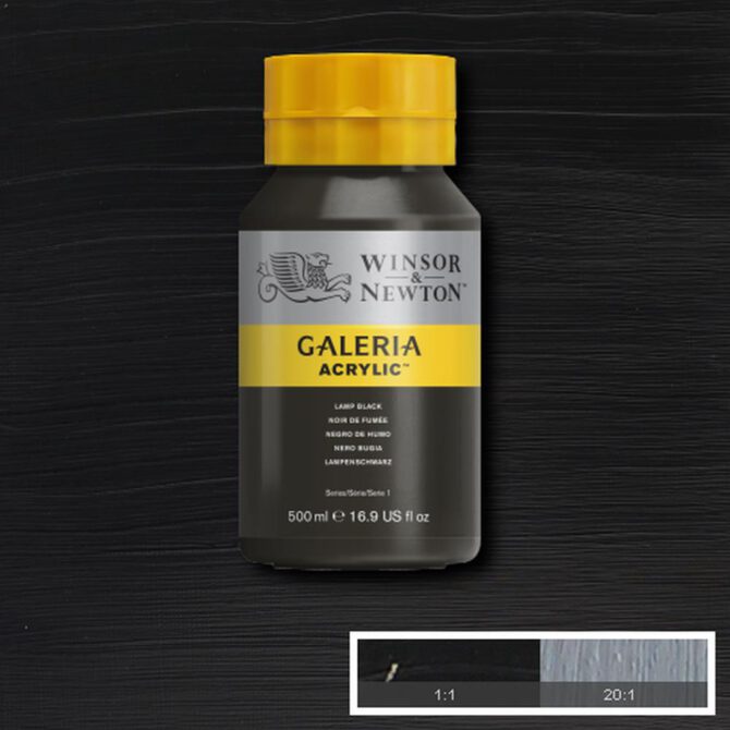 Galeria acrylverf Pot 500ml - no.337 Lamp Black