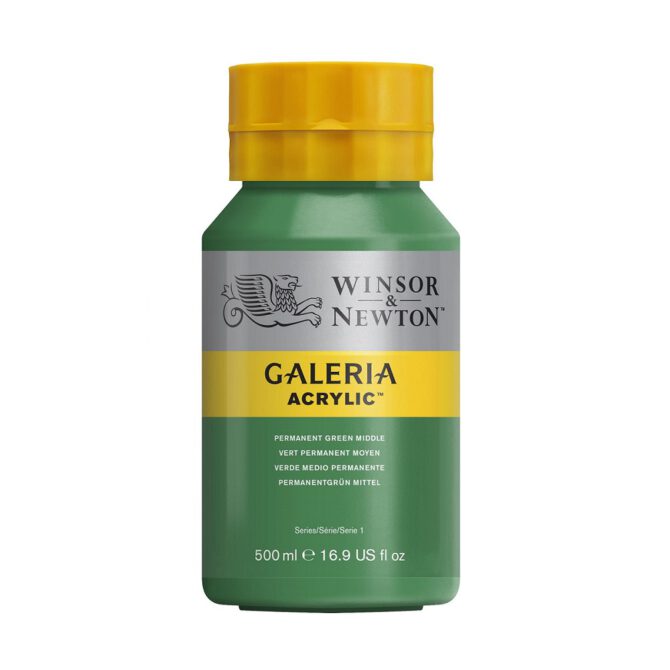 Galeria acrylverf Pot 500ml - no.484 Permanent Green Middle