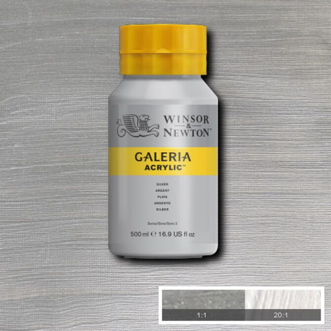 Galeria acrylverf Pot 500ml - no.617 Metallic Silver